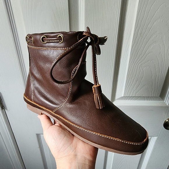 Hydra Ladies Brown Short Boots, Size 8.5 Moccasins, waterproof, leather style - Picture 9 of 10